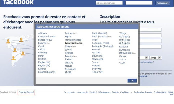 Comment mettre Facebook en français